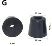 10pcs Black Rubber Machine Feet Shock Pad Non-Slip Furniture Chair Floor Cabinet Table Leg Foot Protector Cover