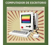 Creative Computer Building Blocks Toys DIY Assembled Gamepad Typewriter TV Bricks Retro Game Machine Puzzled Toys for Boys Girls