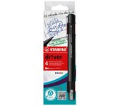 Stabilo dr!ver pack de 4 rotuladores de punta media 0.8mm - tinta a prueba de manchas, inodora y con base al agua - fabricado con 94% de bioplastico - colores surtidos