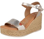 Shoes Sandalias Planas marca Oh! My Sandals para mujer en color metalizado