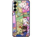Phone Case for Samsung Note 20 S23 S22 S21 Ultra S20 FE S10 S10E 10 Plus Silicone Cases Cartoon Pink Cat Hello Kitty