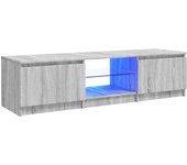 vidaXL Mueble para TV con luces LED 140x40x35,5 cm, Mueble de Salon, Mueble TV, Mueble TV salon, Mesa de TV, Mueble tele