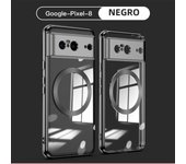 For Google Pixel 9 8 7 Pro 8A Magsafe Transparent Electroplating Soft Silicone Magnetic Wireless Charging Shockproof Back Cover