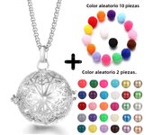 Mexico Chime Caller Crystal Aromatherapy Essential Oil Diffuser Bird Cage Design Necklace Titanium Steel Chain Pendant Jewelry