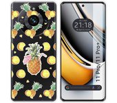 Funda Silicona Transparente para Realme 11 Pro / 11 Pro+ Plus 5G diseño Piña Dibujos