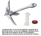 0.7KG 1.5KG Stainless Steel Folding Watercraft Anchor Kayak Marine Canoe Boat Grapnel Raft Fishing Boat Anchor Boat Accessories