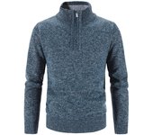 Autumn Winter Men's Sweatshirt Warm Pullover Solid Color Half Zipper Casual Sweater Fleece Long Sleeve Men's Sweatshirts Top