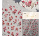 1pcs 5D Japanese Colorful Nail Art Stickers AB Kawaii Tulip Flower Nail Decorations Decals Self Adhesive Slider DIY Accessories