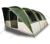 vidaXL Tienda de campaña túnel para 5 personas impermeable verde