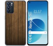 Funda Silicona para Oppo Reno 6 5G diseño Madera Dibujos