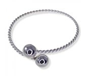 Pulsera Con Bolas De Plata De Ley Y Cuerpo Reliado