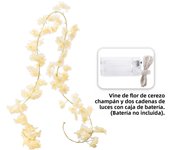 180CM Artificial Flower Cherry Blossom Vine Wedding Arch LED Decoration Home Room Garden Decoration Party Garland Accessories