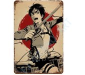 Japan Retro Anime Demon Slayer My Hero Academia Jujutsu Kaisen Metal Tin Sign Plaque Wall Art Home Kids Room Decorative Plates