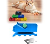 Cortador creativo de tableros rascadores para gatos, cortador de cartón para rascadores, herramienta manual para cortar cartón y crear tableros rascadores, camas y accesorios para gatos (negro)