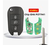 434MHz PCF7941 Chip Remote Car Key For Peugeot 308 408 508 2008 3008 4008 5008 208 30 Citroen C-Elysee C4-Cact HU83 VA2 Blade