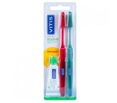 Dentaid VITIS Cepillo Dental Suave + Pasta Blanqueadora 15ml - Pack Duplo - Libre de Látex