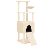 Rascador para Gatos con postes de ISAL crema 153 cm