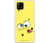 Funda original compatible con Samsung A42 5G - Bob Esponja Cara Fondo Amarillo