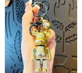 Brick Bear Keychain Sculpture Handmade Graffiti Animal Image DIY Liquid Pigment Vinyl Toy Keychain Decoration Statue Gift