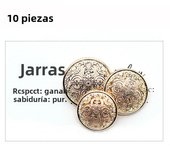 10Pcs/Lot Metal Hollow Carved Buttons Handmade Golden Round Vintage Blouse Jacket Buckles Sewing Clothing Decor 15/18/20mm