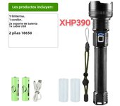 XHP390 High Power Led Flashlights 100000LM Rechargeable Strong Light Military Tactical Lantern Self Defense Emergency Led Torch
