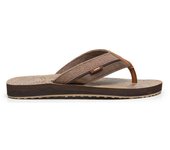 Lois 86110 Sandalias planas de dedo para hombre marrones en sintético y textil 86110-023