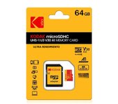 KODAK Micro SD Card Class10 U3 Memory Card MicroSD 64GB 128GB 256GB SD/TF Flash Card on For Smartphone Tablet Camera