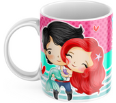 Taza Cerámica Todo es más bonito si estás Conmigo Ariel y Eric 350ml San Valentín Stamina