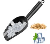Cuchara para hielo para congelador, cuchara para hielo de metal, cuchara para cubitos de hielo de acero inoxidable, cuchara para alimentos