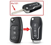 KEYYOU 3 Button Modified Flip Folding Remote car Key Shell Case for Ford Focus 2 3 mondeo Fiesta C Max S Max Galaxy Mondeo key