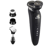 Maquinilla de afeitar eléctrica para hombres, resistente al agua IPX7, 4 en 1, afeitadora rotativa, recortadora de barba, nariz y bigote, cepillo de limpieza facial，maquina de afeitar hombre
