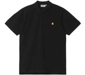 Polo de Manga Corta Carhartt WIP Chase para hombre en color negro