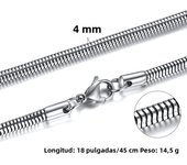Vnox Basic Chain Necklaces for Men Never Fade Tone Stainless Steel Rolo Box Snake Chains Necklace 18-24 inch