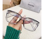 Ins Oversized Square Glasses Anti Blue Light Glasses Large Frame Myopia Glasses Flat Light Glasses Transparent Eyeglasses