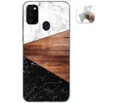 Tumundosmartphone Funda Gel Tpu para Samsung Galaxy M30s / M21 diseño Mármol 11 Dibujos