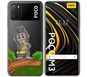 Tumundosmartphone Funda Gel Transparente para Xiaomi POCO M3 / Redmi 9T diseño Mono Dibujos