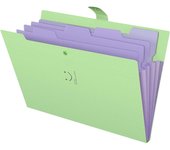 Carpeta de plástico expandible para archivos, tamaño carta A4, organizador de papel en forma de acordeón para uso comercial en la oficina, color verde claro