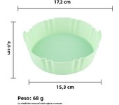 17cm Reusable Airfryer Pan Liner Accessories Silicone Air Fryers Oven Baking Tray Pizza Fried Chicken Airfryer Silicone Basket