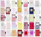Muestras de perfume para mujer, set de muestrarios de fragancias de diseñador, sets de muestrarios de perfumes de alta gama para mujer, 20 piezas aleatorias, set de fragancias para mujer en tamaño de viaje, colección de viales de regalo