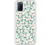 Funda compatible con Oppo A52/A72/A92 - Patron flores con fondo verde