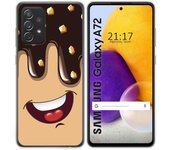 Tumundosmartphone Funda Gel Tpu para Samsung Galaxy A72 diseño Helado Chocolate Dibujos