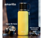 Double Wall Keep Hot and Cold Thermos Bottle Stainless Steel Insulated Bottles Vacuum Flask Large Thermos Cup with Tea Filter