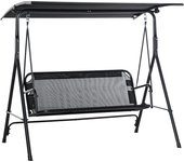 Outsunny Columpio de Jardín de 2 Plazas Silla Balancín con Parasol Techo Ajustable en Ángulo Terraza Balcón Exterior Carga 200 kg 172x110x155 cm