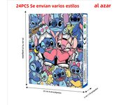 24PCS Stitch Christmas Advent Calendar Cute Small Stitch Angel PVC Action Figure Countdown Toy Box Boy Girlfriend Birthday Gift