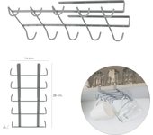 SANCO STORE - ORYX Colgador Tazas, Soporte Cocina Bajo Mueble, Acero Cuelgatazas para 10 tazas