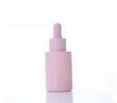 5PCS  Glass Dropper Bottle Small Flat Shoulder Glass Dropper Bottles Macarone Frosted Essential Oil Dropper Serum Containers