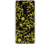Funda compatible con Xiaomi Mi 9T (Redmi K20) - Flores Contorno Amarillo