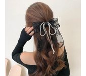 1pc Korean lace pearl bow hair clip with a super fairy and sweet girl embroidery hair headband