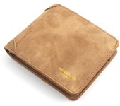 Nueva cartera para hombre MenBense, de piel esmerilada, corta, de gran capacidad, estilo casual y moderno.