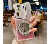 Mirror Glitter Case For Oppo Reno 5 6 7 8 10 11 11F Find X3 X5 Lite X6 X7 Realme 10 11 Pro Plus Stand Holder Bracket Bling Cover